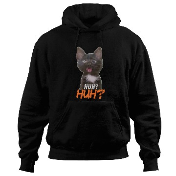 Discover Funny Cross Eyed Cat Meme Huh Funny Cat Hoodies