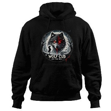 Discover Wolf Cub on the Way Announcement Hoodies