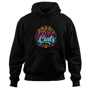 Discover Lovely design featuring the fun phrase 'I love cat Hoodies