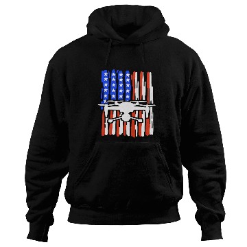 Discover Drone American Flag Quadcopter Hoodies
