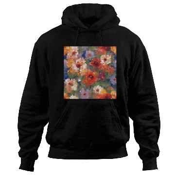 Discover Retro Pixel Floral Design Hoodies