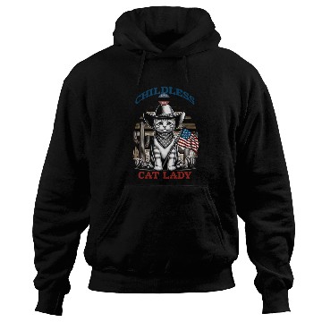Discover VOTE Like a Childless Cat Lady Funny Voting Kamala Hoodies