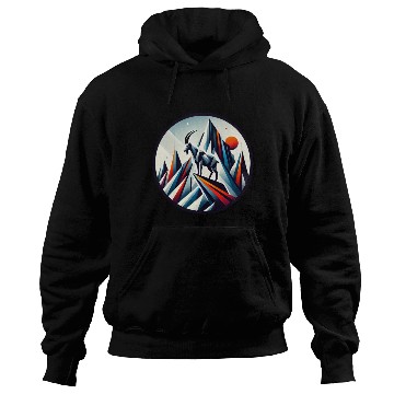 Discover Abstract mountain goat Hoodies