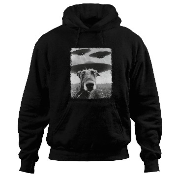 Discover Irish Wolfhound Dog UFO Alien Extraterrestrial Sel Hoodies