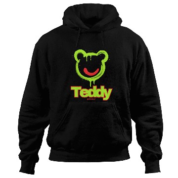 Discover Neon Drip Teddy Bear Illustration Hoodies