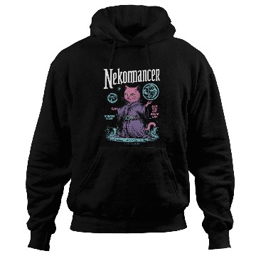 Discover Nekomancer Cat Sorcerer - Dark Fantasy Design Hoodies