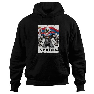 Discover Serbia Eagle Bodybuilding Design Hoodies