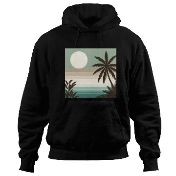 Discover Tropical Sunset Oasis Hoodies