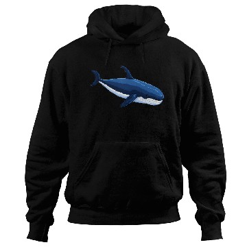 Discover A pixel art of a whale Hoodies