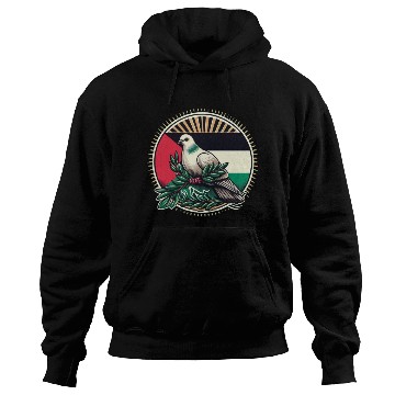 Discover Pigeon Hold olive branch front Palestine Flag Hoodies