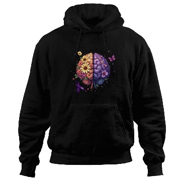 Discover Human Brain Mental Health Illness Awareness Hoodies