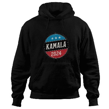 Discover Kamala Harris 2024 Retro Button Election Hoodies