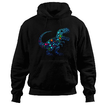 Discover Magical T Rex Dinosaur Dot Day Fun Hoodies