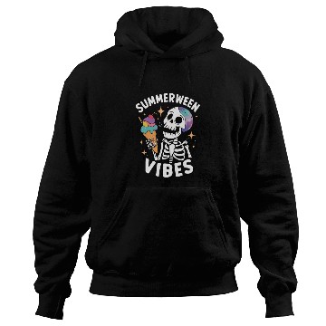 Discover Summerween Summer Halloween Funny Skeleton Hoodies