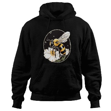 Discover Bumble Bee on a Flower in a Bubble Hoodies