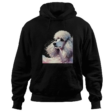 Discover Elegant Poodle in Soft Watercolors Hoodies