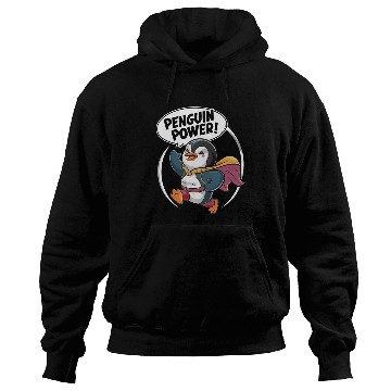 Discover Penguin Power Superhero Fun Graphic Hoodies