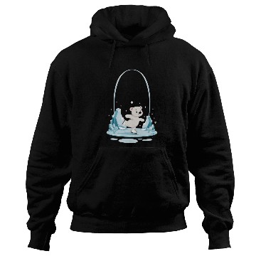 Discover Adorable Ice Skating polar bear with Snowflakes Hoodies