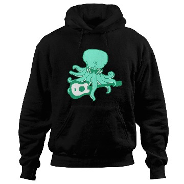 Discover Cool Octopus Kraken Squid Plays Guitar Guitarist Hoodies