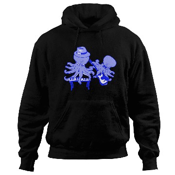 Discover Two Octopus Kraken Squid Guitar Keyboard Band Team Hoodies
