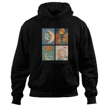 Discover Moon and Sun Tarot Card Designed Look Hoodies