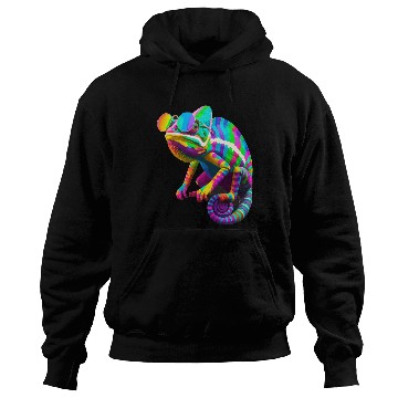 Discover Colorful Chameleon with Sunglasses Hoodies