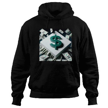 Discover Money Sign Square Hoodies