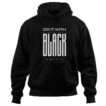 Discover BLACK Letter Print And Gradient Color Crew Neck Hoodies