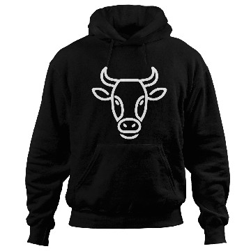 Discover Cow face cows vector farm animal art path2 Hoodies