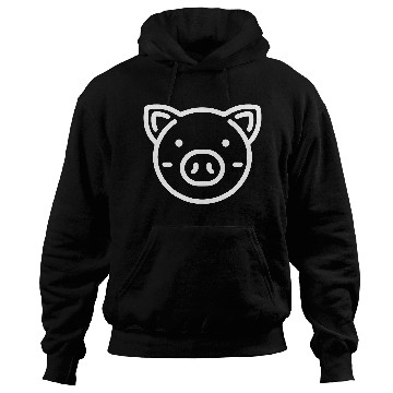 Discover Pig face cute pigs vector farm animal path13 Hoodies