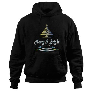 Discover ' Christmas and merry bright 'typography design Hoodies