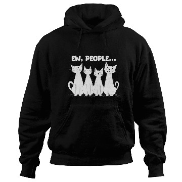 Discover Ew, People (White Cats) Hoodies
