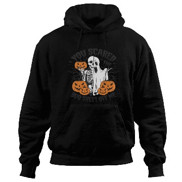 Discover A skeleton with a Halloween costume on it Hoodies