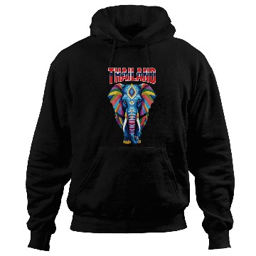 Discover Colorful abstract elephant from Thailand Hoodies
