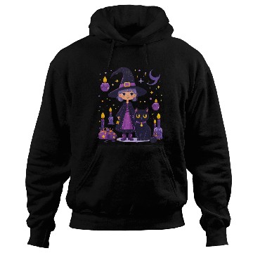 Discover witch cat candles Halloween decor Hoodies