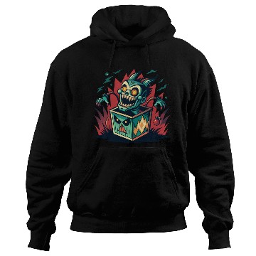 Discover Monster Jack-in-the-Box - Retro Horror Fun Hoodies