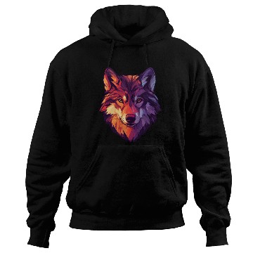 Discover Floral Wolf Vintage Flowers Wolf Face for Wolves Hoodies