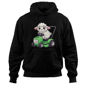 Discover Funny sheep lawn mower farmer lamb grass Hoodies