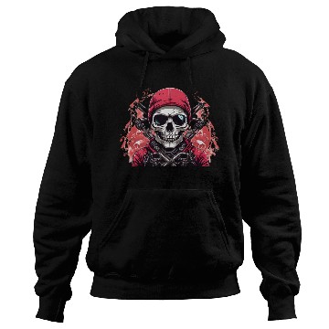 Discover Biker Skull Red Hoodies