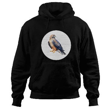 Discover Hawk Watercolor Drawing Hoodies