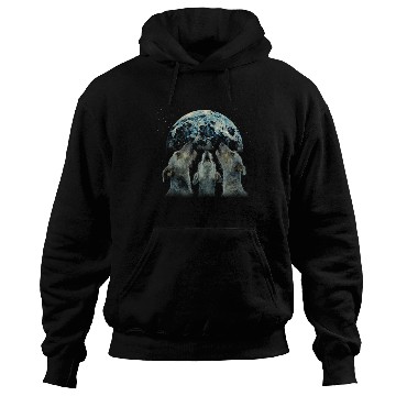 Discover Irish Wolfhound Dog Howling Moon Hoodies