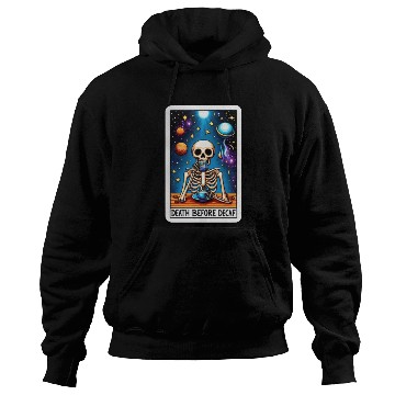 Discover Tarot Card Collection - Death Before Decaf Hoodies