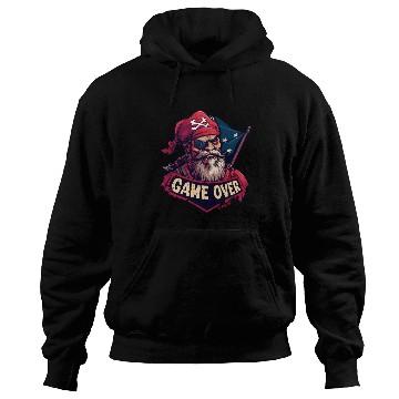 Discover Pirate Game Over Graphic - Bold Pirate Skull Art Hoodies