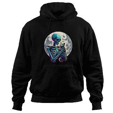 Discover Skeleton Cute Cat Skull Kitty Halloween Hoodies