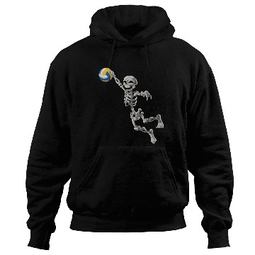 Discover Volleyball Skeleton Volleyball Player Halloween Hoodies