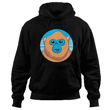 Discover Monkey Lover Cute Snub Nosed Monkey Face Hoodies