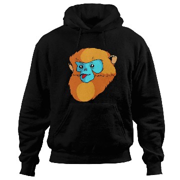 Discover Cute Monkey Face Golden Snub Nosed Monkey Lover Hoodies