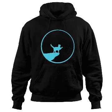 Discover Cat Moon Cliff At Night Werewolf Round Howling Fun Hoodies