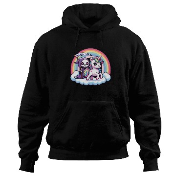 Discover Cute Reaper And Unicorn Rainbow Hoodies