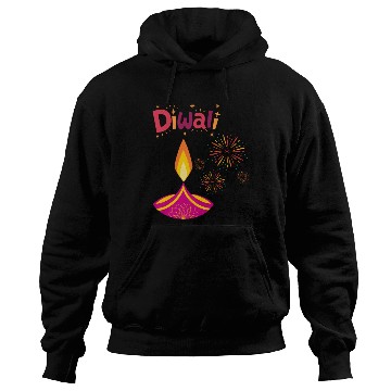 Discover Diwali Design with Lamp & Festive Fireworks Hoodies